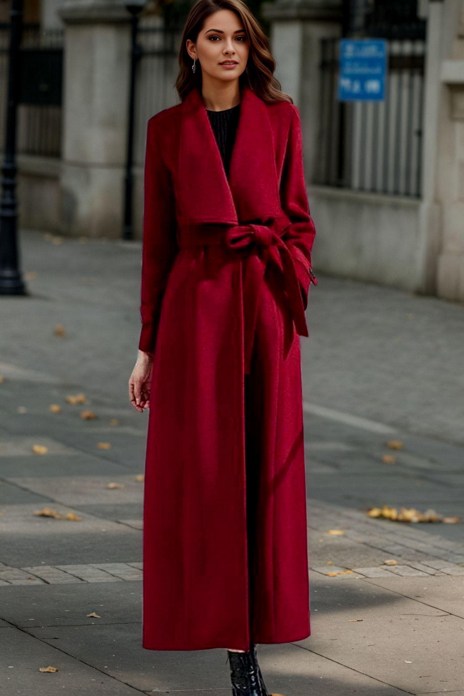 【新品タグ付き】 23区 ウールコート フード付き 48 ワインレッド 大きい♪ 新品タグ付き】 23区 ウールコート フード付き 48 ワインレッド