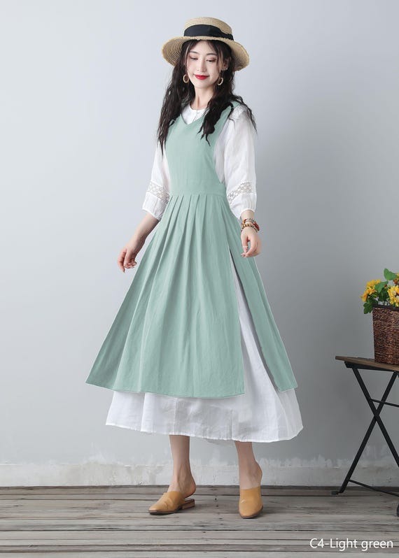 pleated pinafore dress women Stone Plus Checked Pleated Pinafore Dress