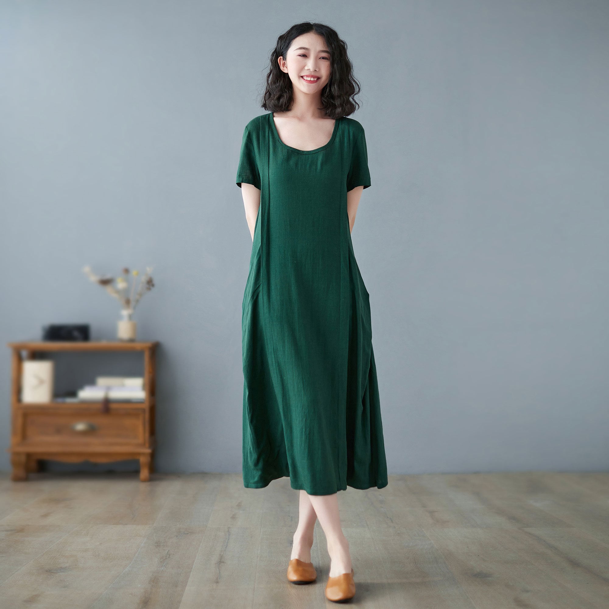 Linen Dress Linen Shift Dress Linen 