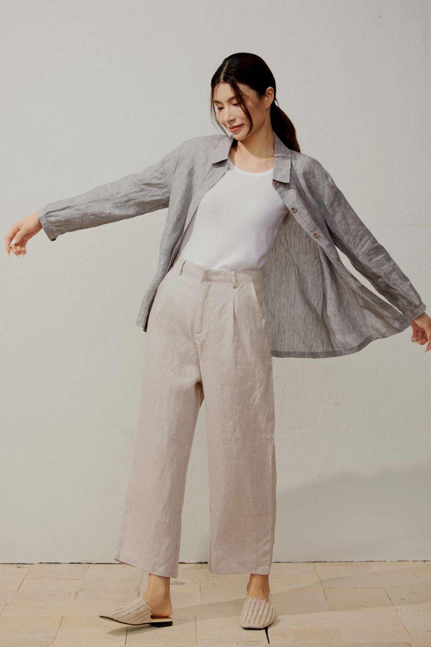 Linen Pants, Women's Linen Pants, Long Linen Pants,casual