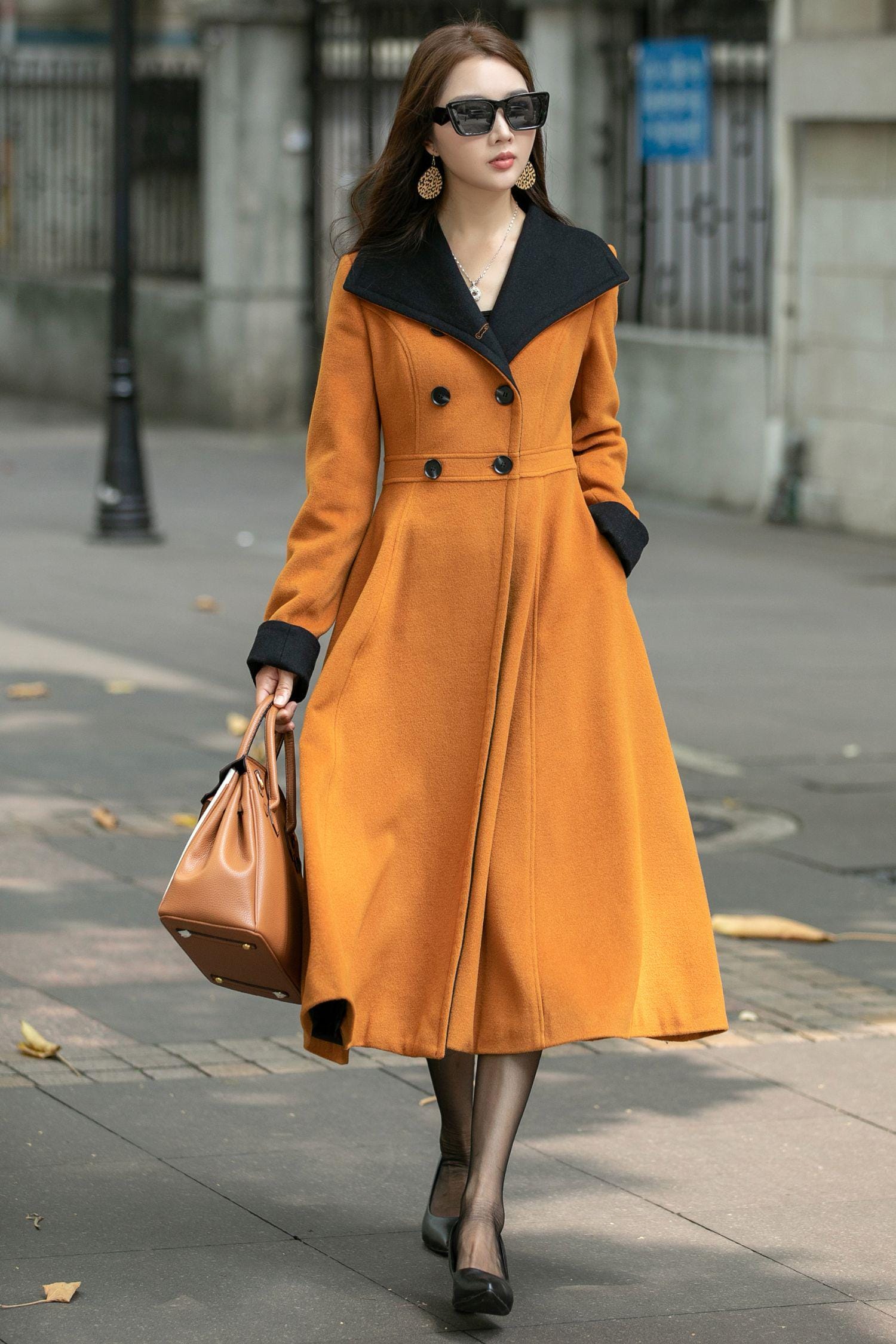 【美品】OVERCOAT Wool Shirt In Orange OVERCOAT WOOL SHIRTS ORENGE