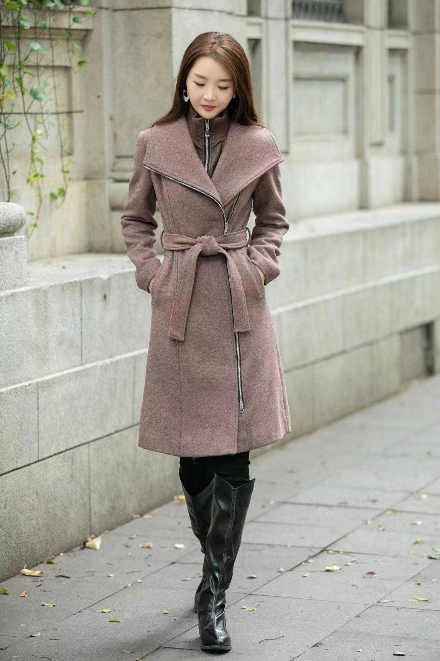 再値下げ済み♡♡♡AMERI♡WOOL RIDERS COAT 完売品 Wool Coat, Midi Coat Women, Winter Warm Coat, Loose Coat