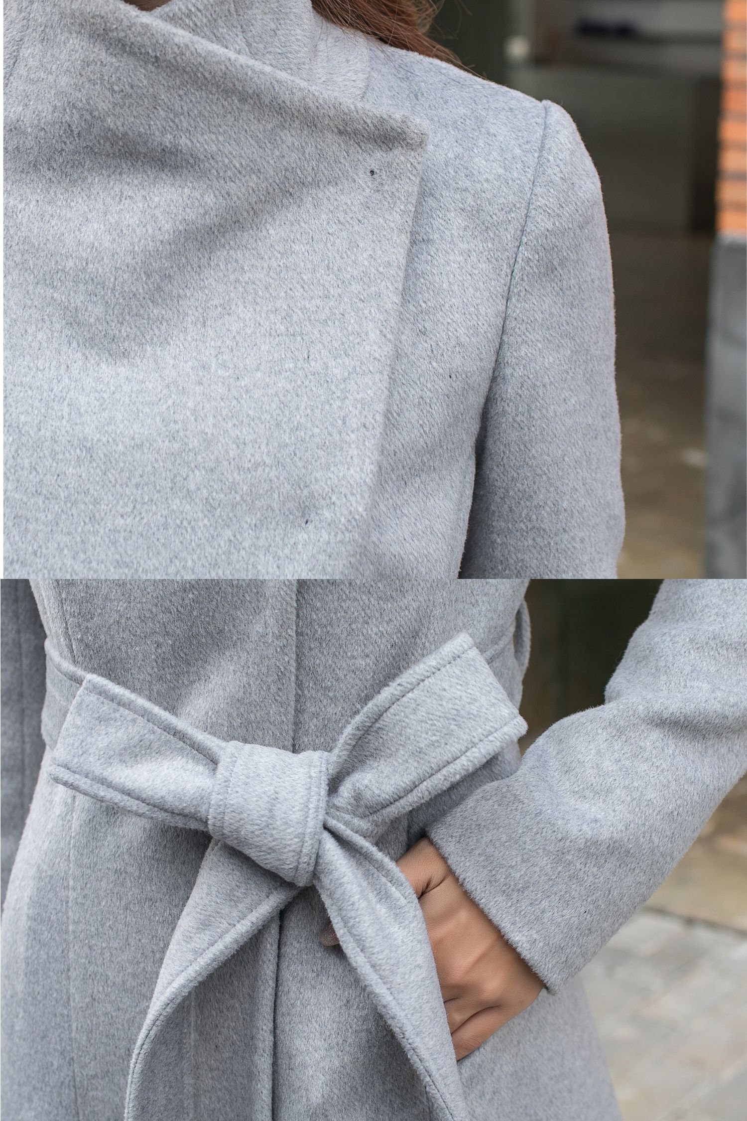 Wool Coat, Womens Long Coat, Winter Coat, Grey Wool Coat, A Wool Coat, Womens Long Coat, Winter Coat, Grey Wool Coat, A