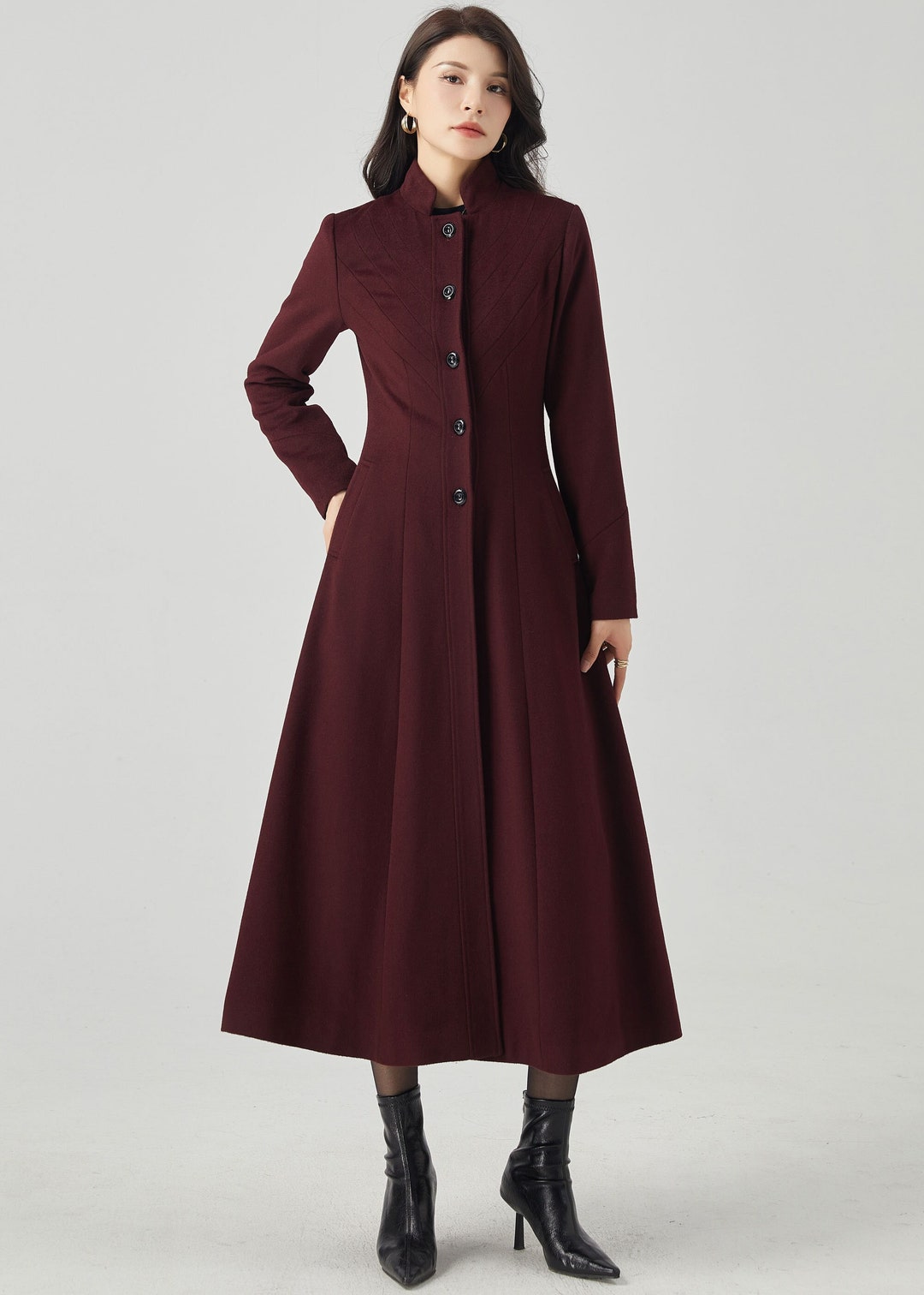 Bordeaux Asos Cappotto Lungo Cappotto Bordeaux Cappotto Long Run