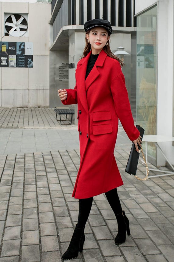 Wool Coat, Womens Long Coat, Overcoat, Winter Coat Women, Trench