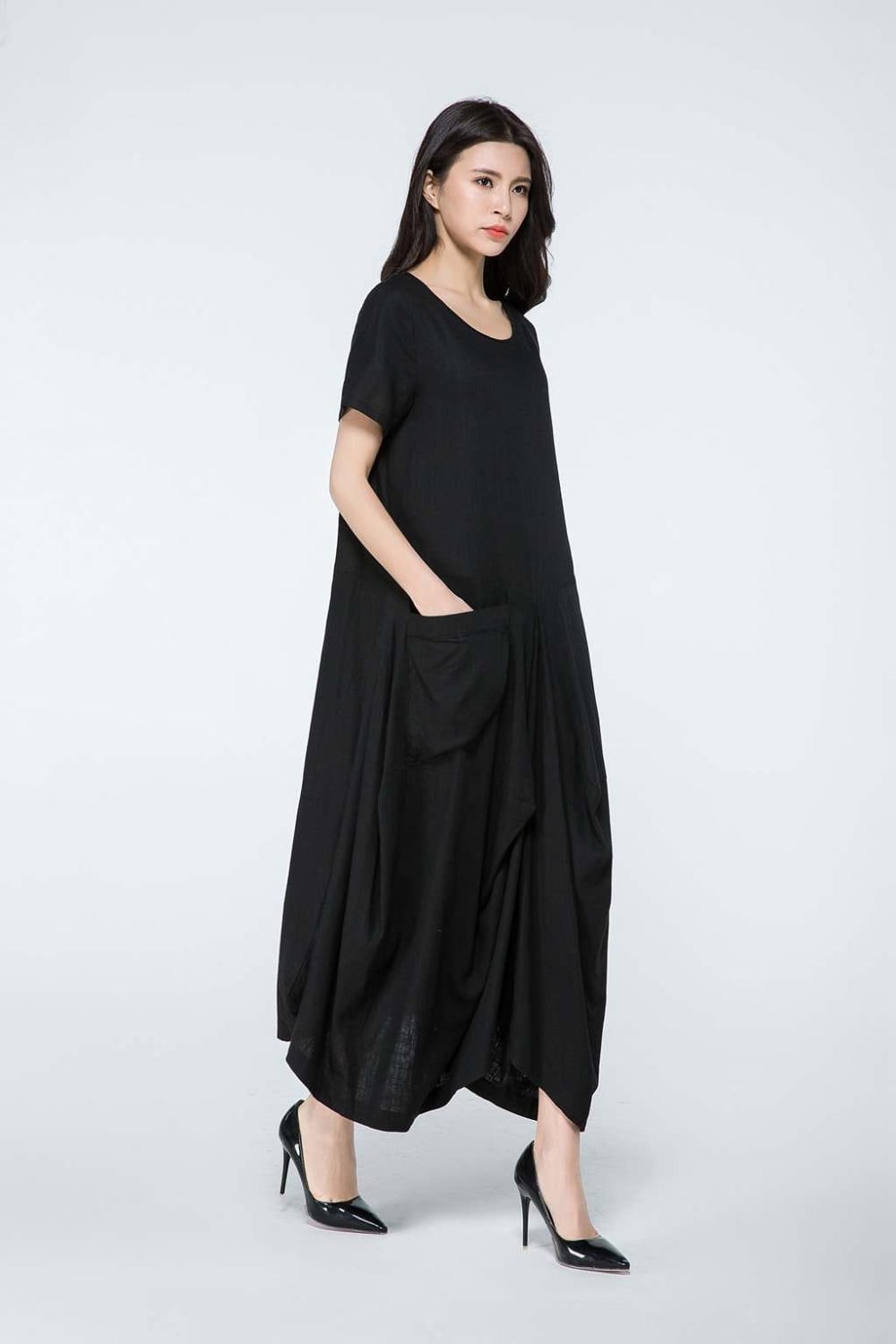 Black Linen dress Linen dress long linen dress linen maxi | Etsy