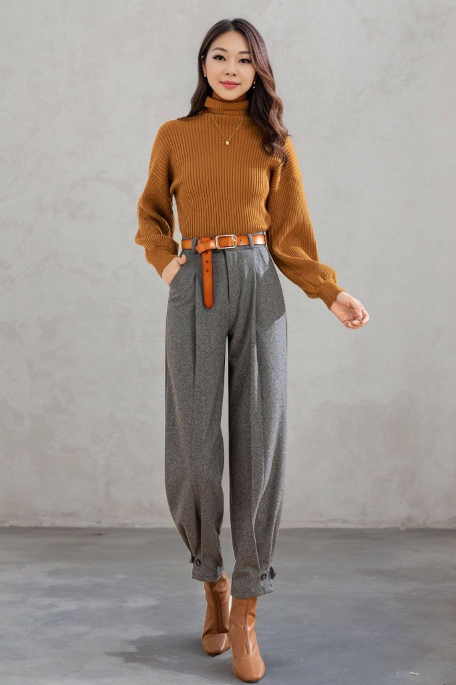 Gray Wool Pants Women, Wool Tapered Pants, Loose Pants, Pant Gray Wool Pants Women, Wool Tapered Pants, Loose Pants, Pant