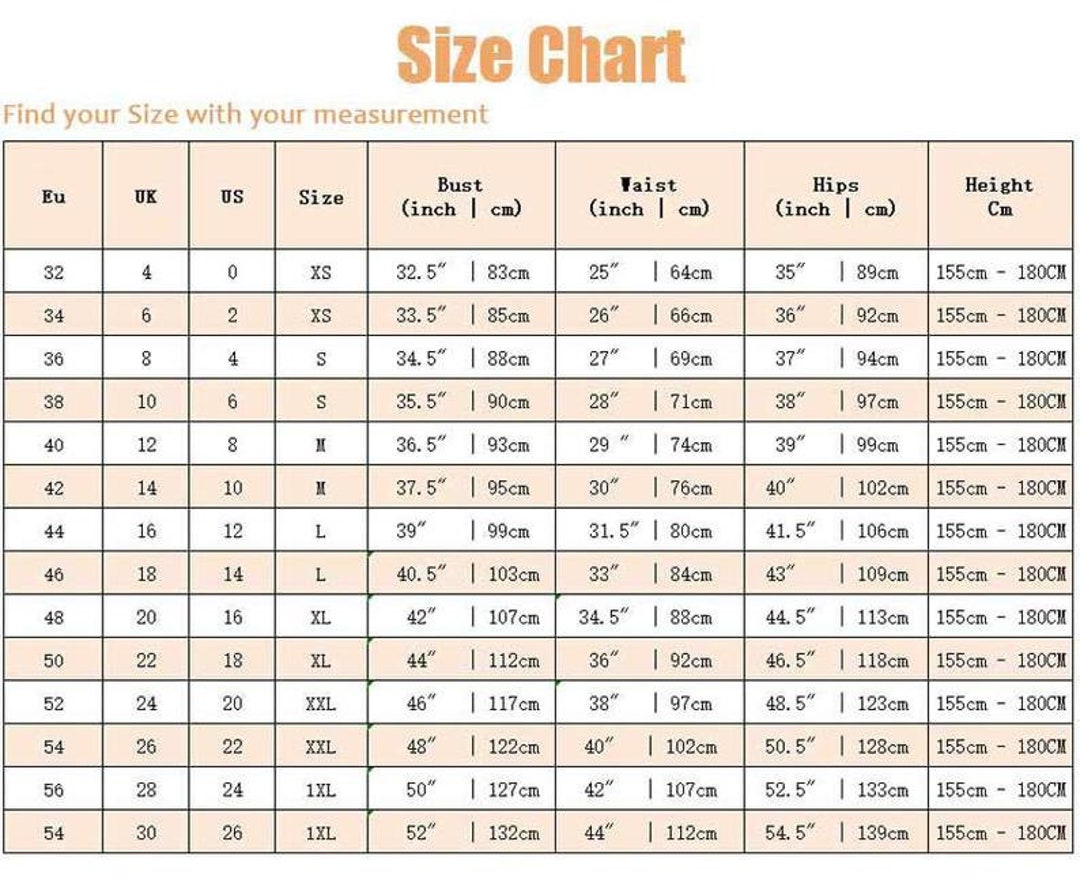 Size Guide, Size Guide Information