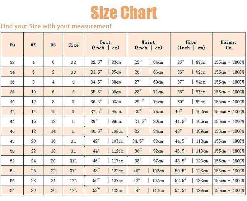 International Designer Size Conversion Chart - Couture USA