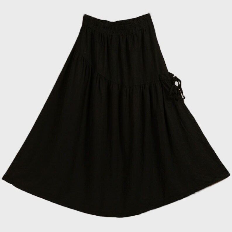 Midi Linen Skirt Casual Linen Skirt Plus Size Linen Skirt Etsy