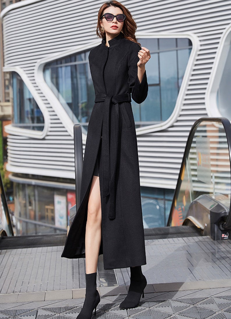 White Coat Wool Coat Long Wool Coat Fitted Wool Coat Warm Etsy