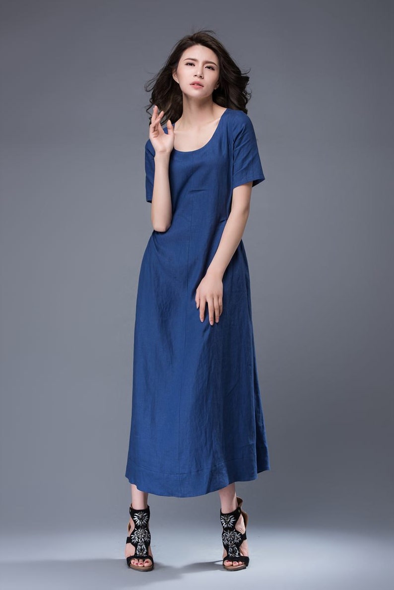 Royal Blue Dress Simple Elegant Everyday Wardrobe Staple | Etsy
