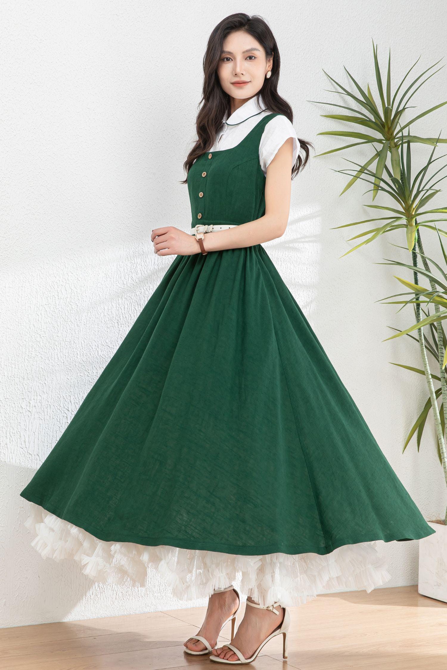 mango green wrap dress Pinewood Trail Flannel Maxi Dress – Kiel James Patrick main image 1