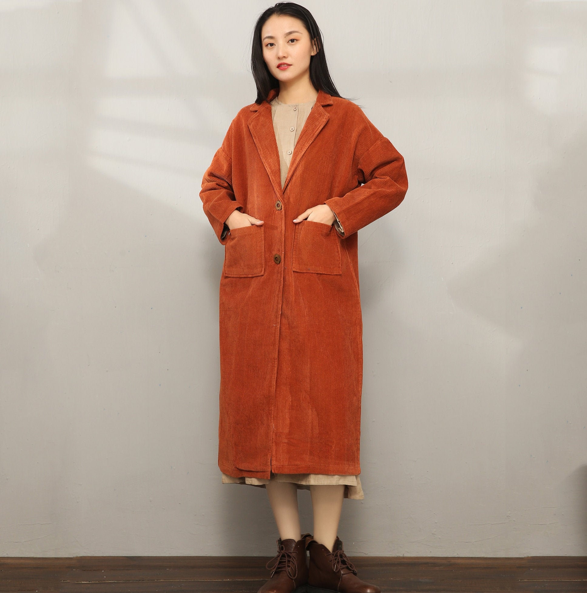 Women's Corduroy Jacket, Oversized Corduroy Coat, Casual Women's Corduroy Jacket, Oversized Corduroy Coat, Casual