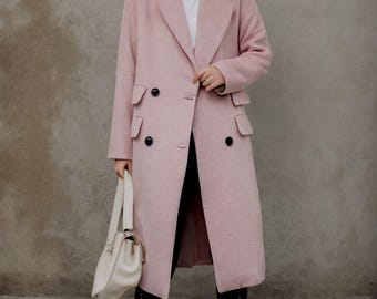 Wool coat, Long wool coat, Womens coat, Winter coat women, Midi coat, Overcoat, Trench coat, Winter jacket, Handmade coat, Ylistyle C4371