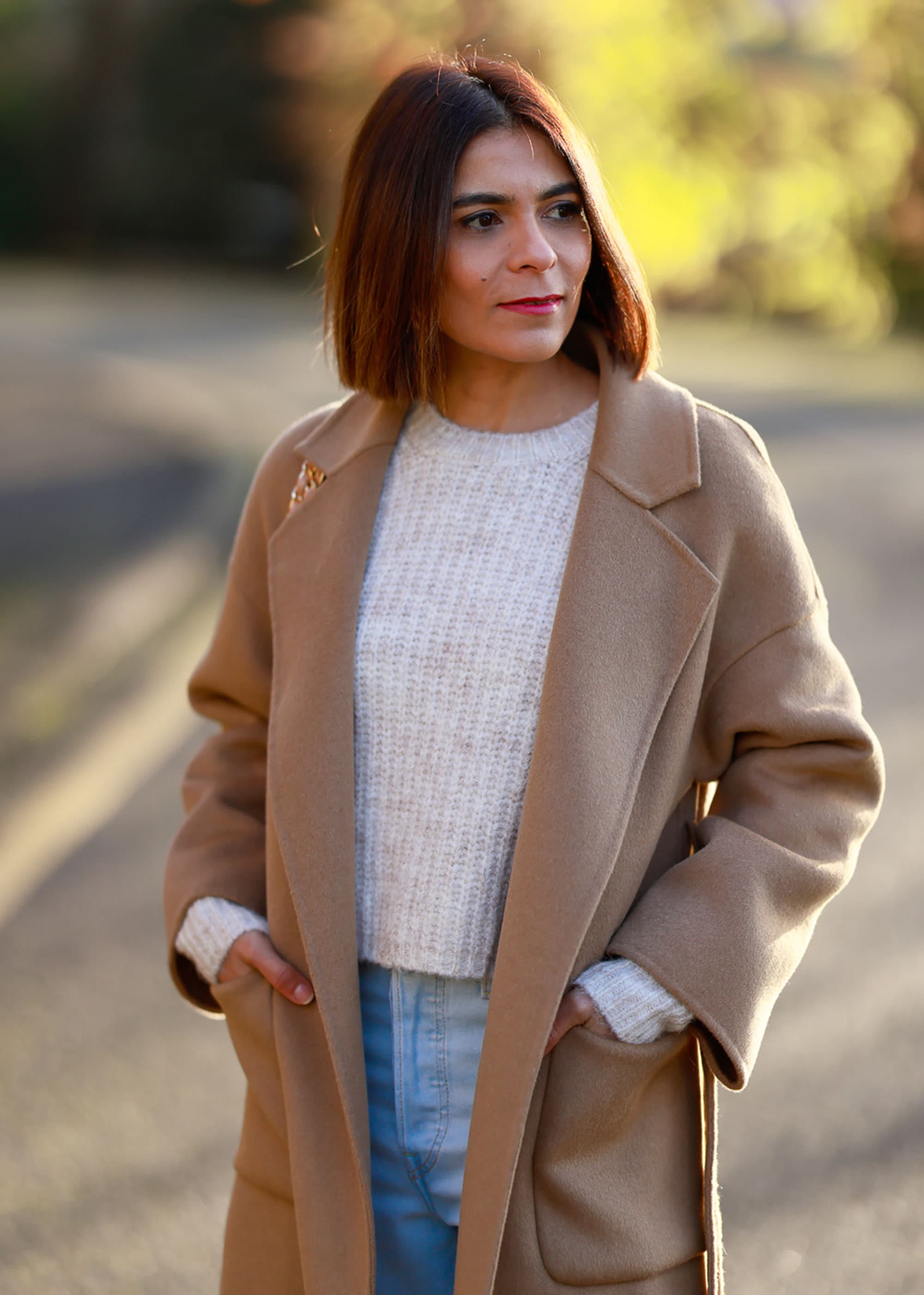 Camel Tweed Wool Classic Sleeve Coat – 8on8 studio