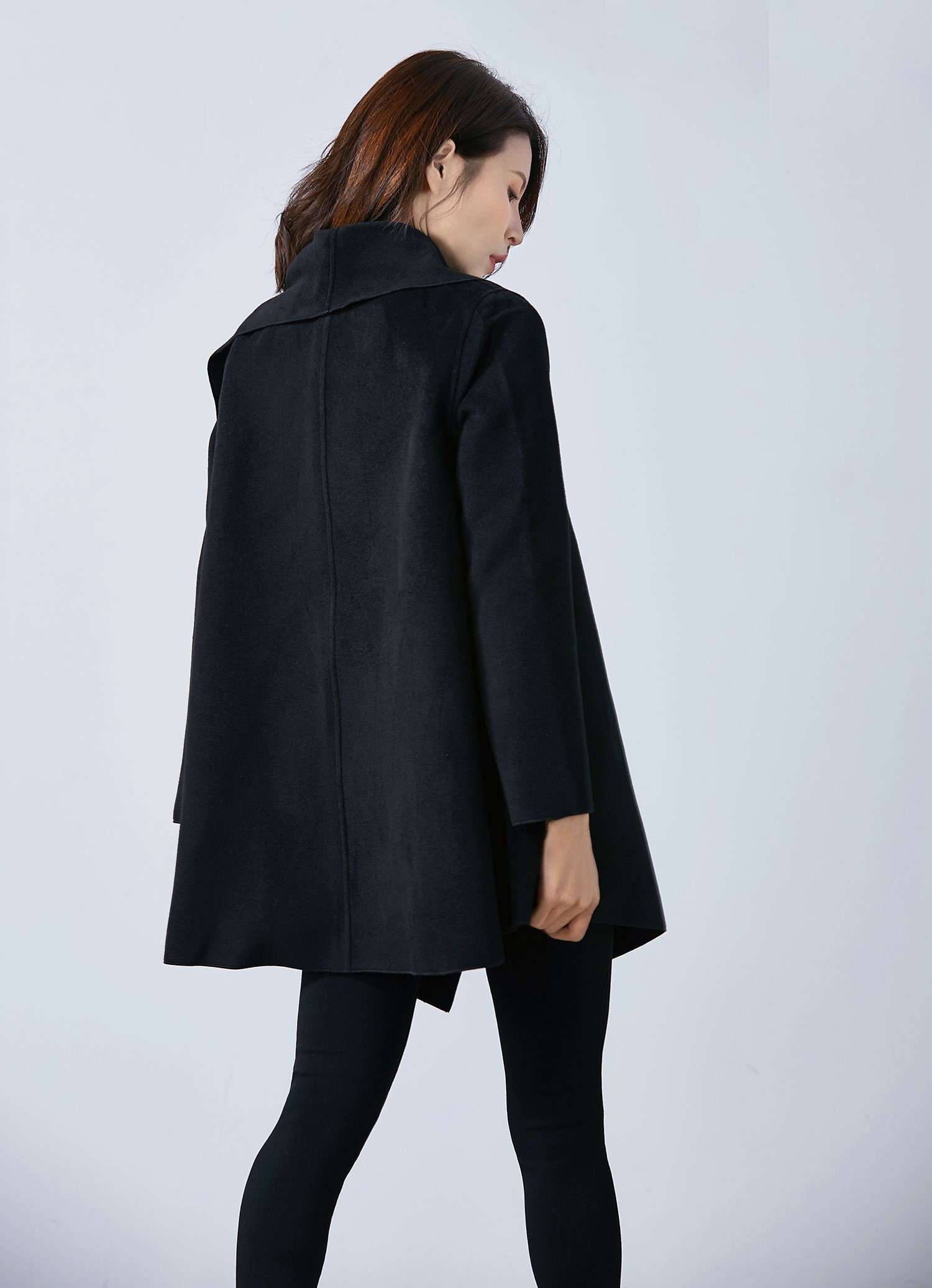 Black Wrap Coat, Wool Wrap Coat, Plus Size Coat, Black Wool Jacket, Black Overcoat, Oversized Collar Jacket, Hipster Jacket, Ylistyle C1687 - Etsy Black Wrap Coat, Wool Wrap Coat, Plus Size Coat, Black Wool Jacket, Black Overcoat, Oversized Collar Jacket, Hipster Jacket, Ylistyle C1687 - Etsy