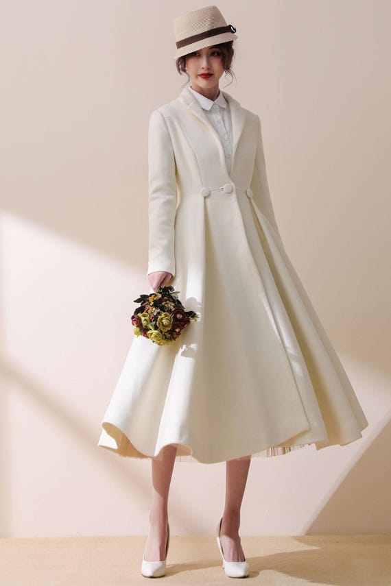 Long Wool Princess Coat, Swing Wool Coat, Fit &flare Coat Long Wool Princess Coat, Swing Wool Coat, Fit &flare Coat
