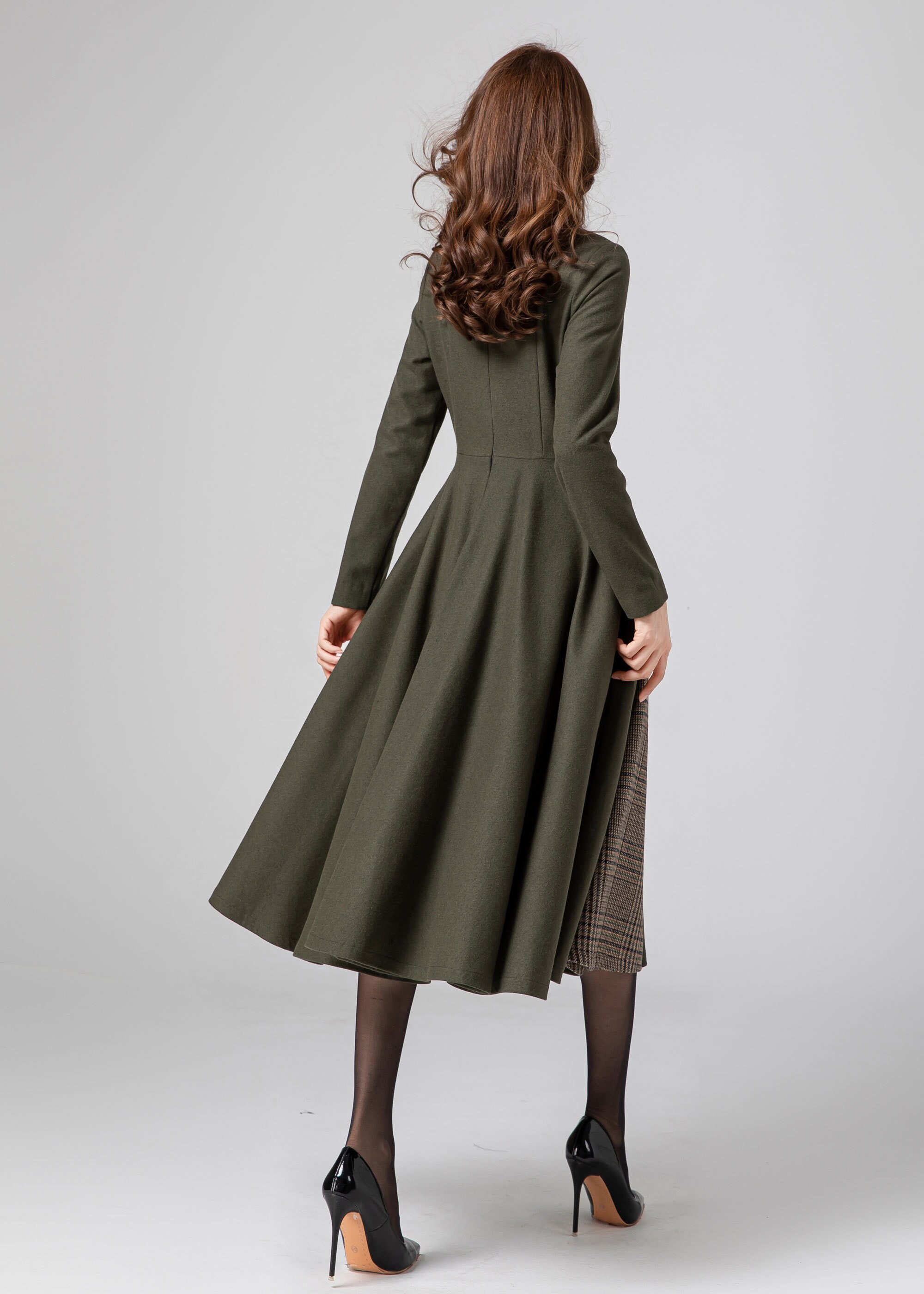 Wool Dress Women, Midi Wedding Dress, Elegant Dress, Warm