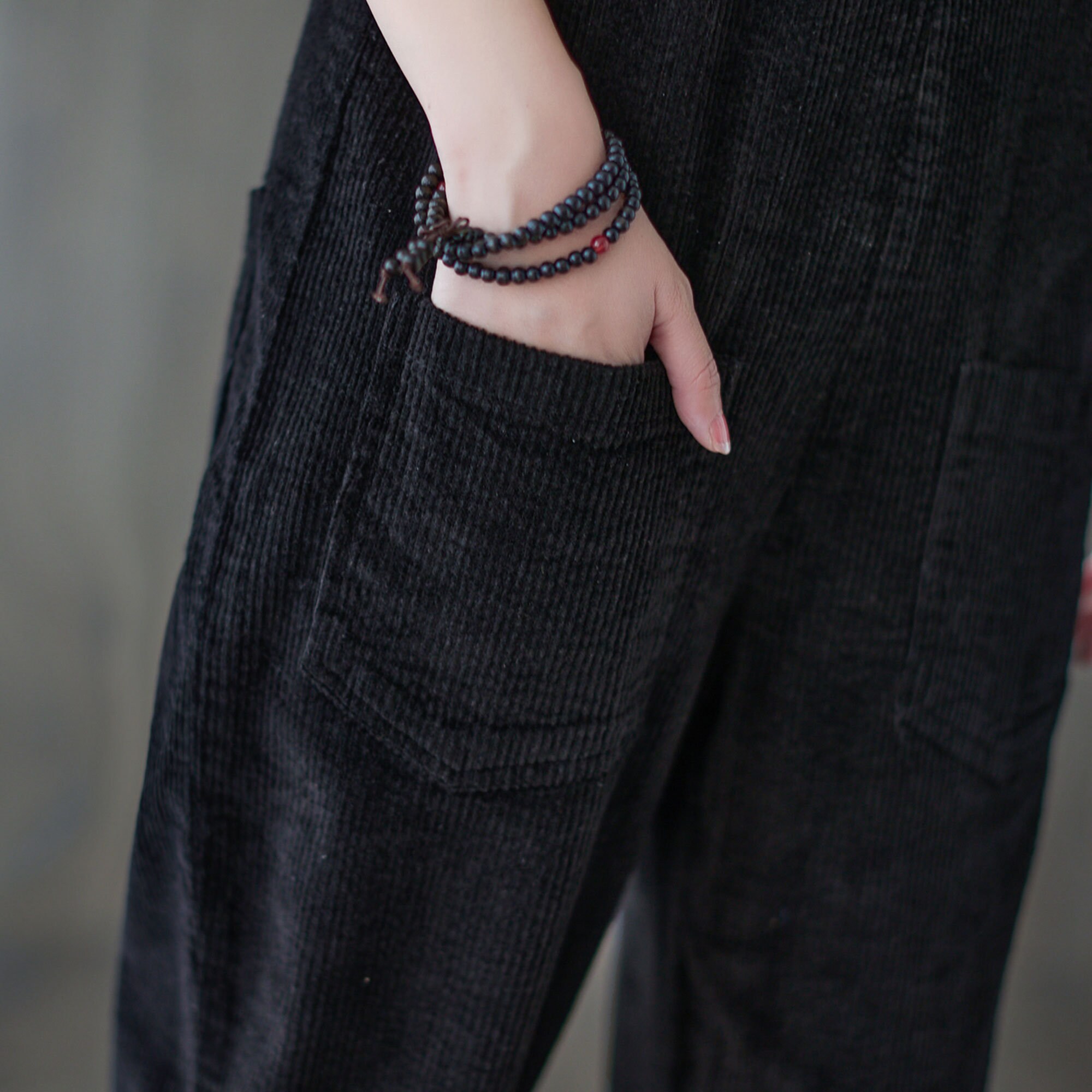 Plus Size Corduroy Overalls Women, Retro Black Overalls Plus Size Corduroy Overalls Women, Retro Black Overalls