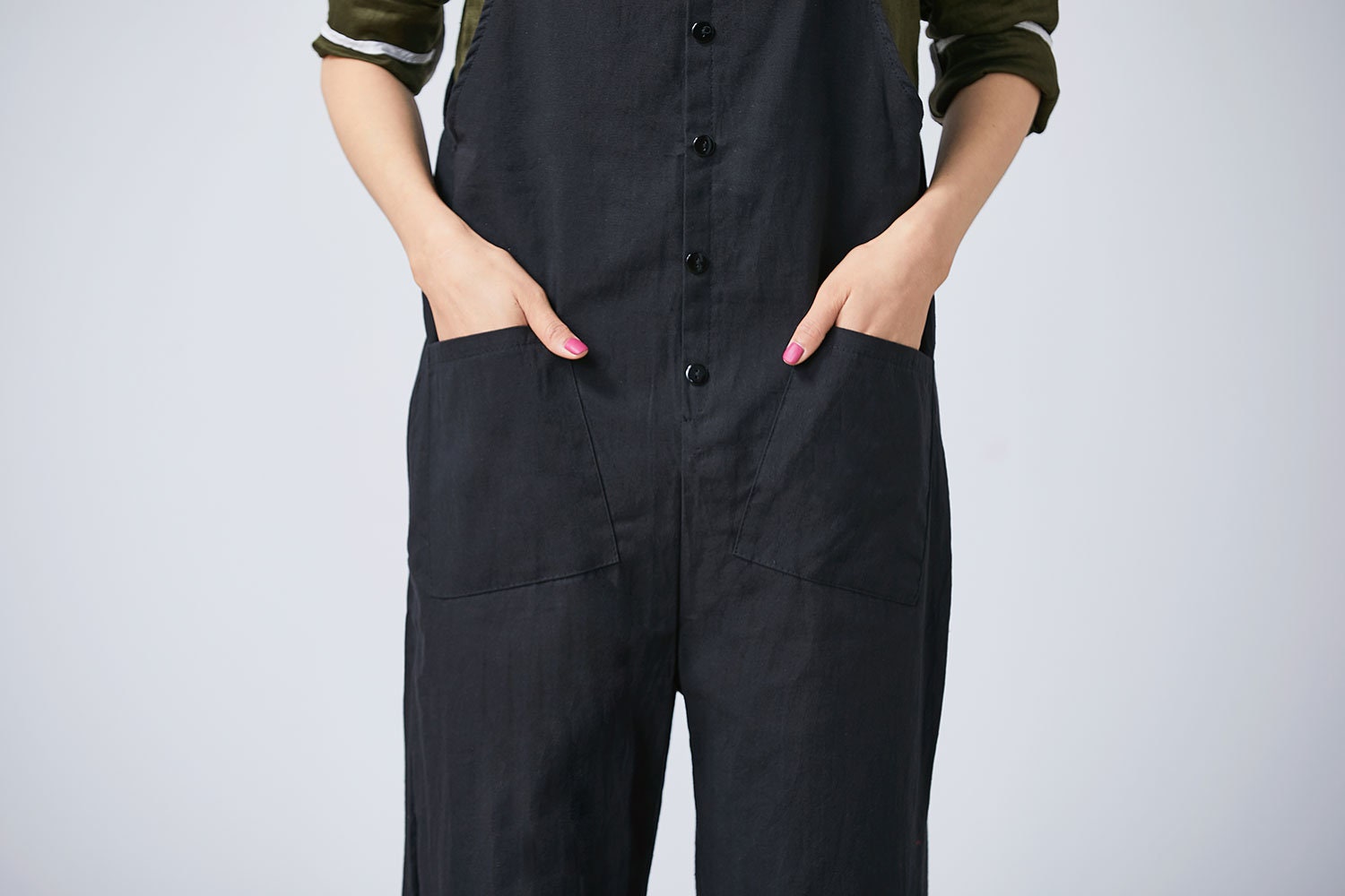 plus size linen overalls