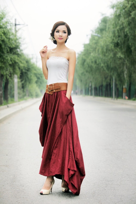 Flowy Flare Linen Skirt – Sixth Sense Design