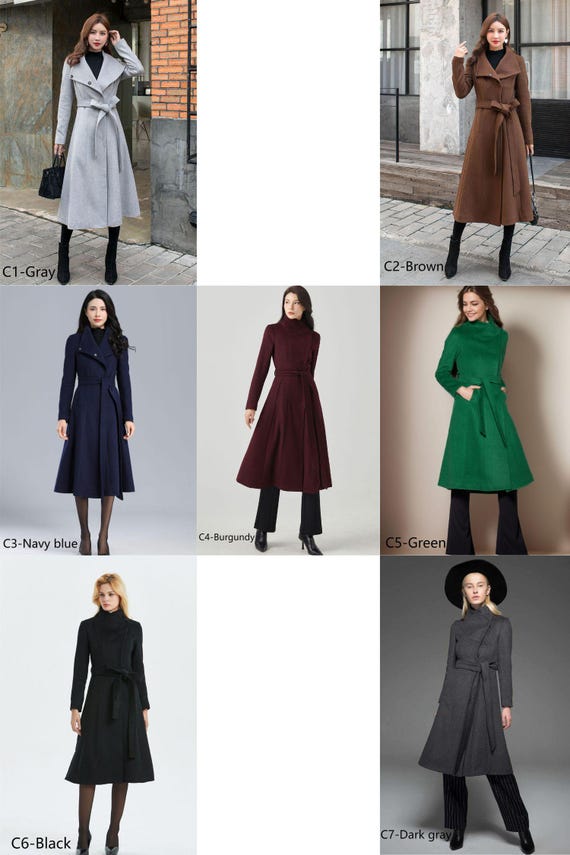 Wool Coat, Womens Long Coat, Winter Coat, Grey Wool Coat, A Wool Coat, Womens Long Coat, Winter Coat, Grey Wool Coat, A