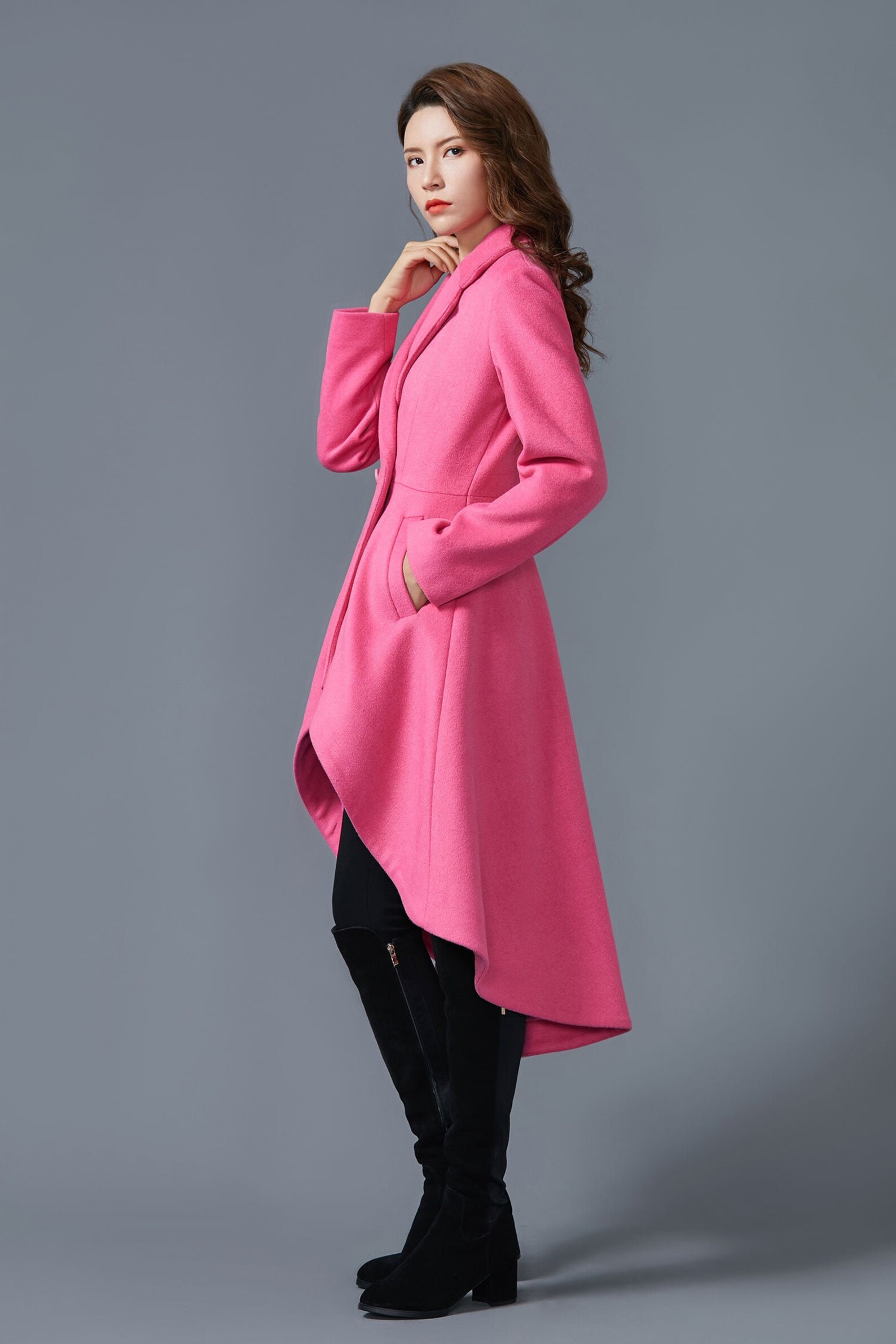 Wool coat womens coats pink wool coat winter wool coat Etsy