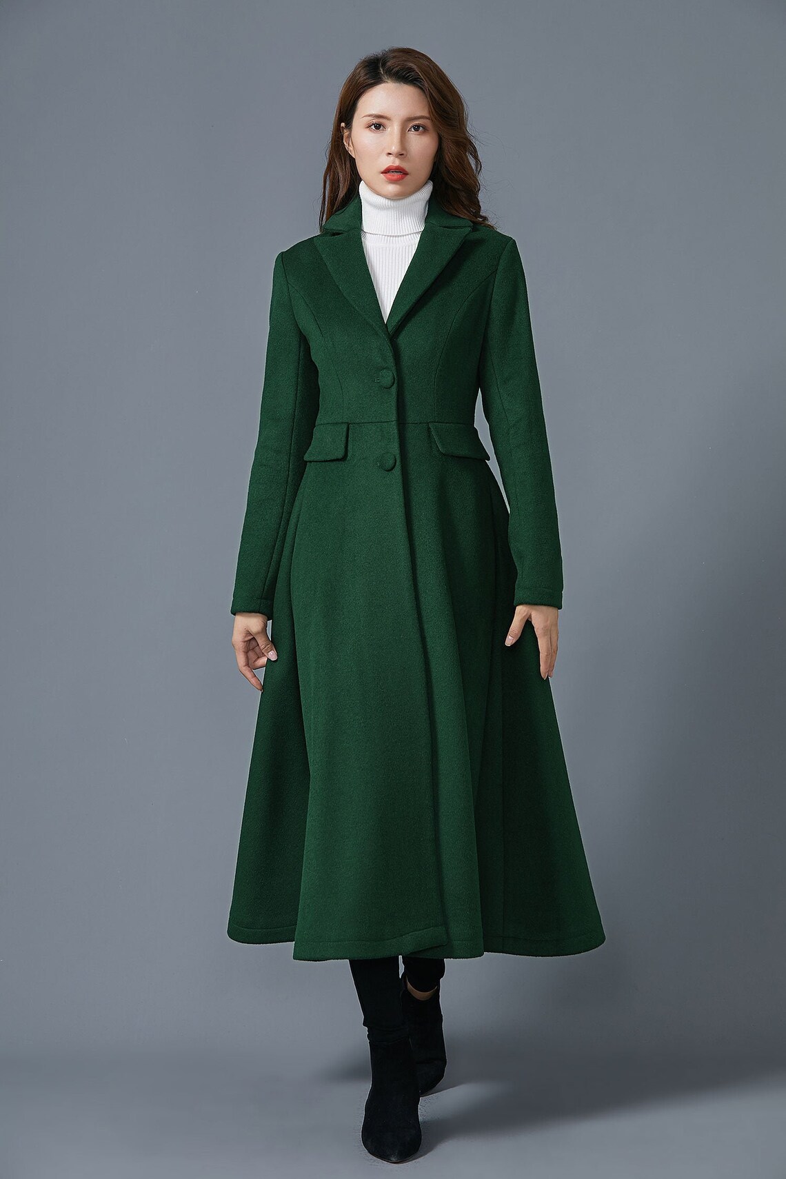 green coat women