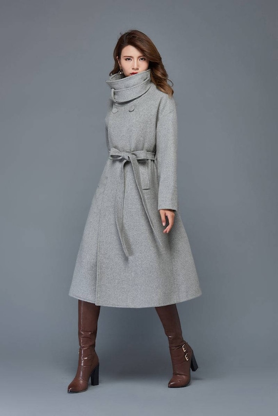 ジャケット・アウター SOFT WOOL TAILOR COAT eaphi gray Midi Wool Coat, Wool Coat Women, Gray Wool Coat, Womens