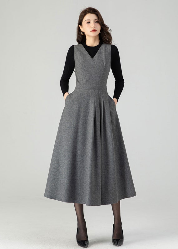 Fit and flare pinafore cheap dress