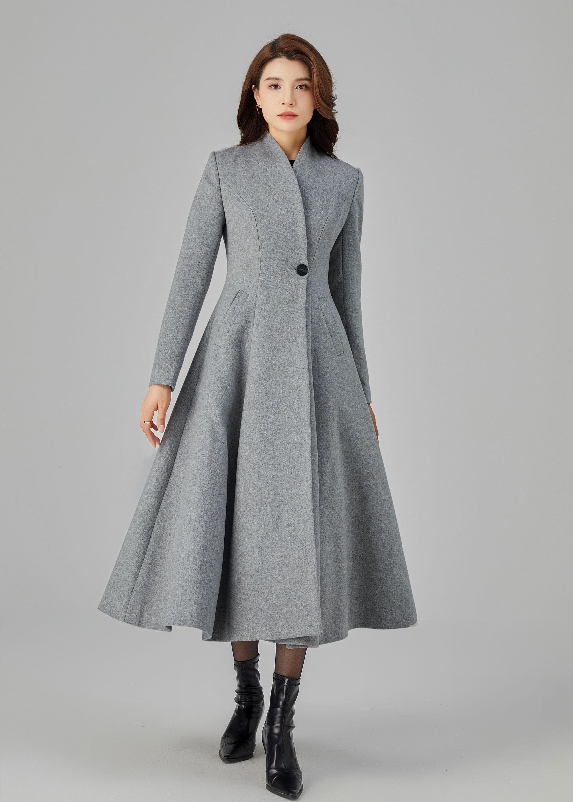 Retro Wool Coat, Long Wool Coat, Wool Princess Coat, Winter