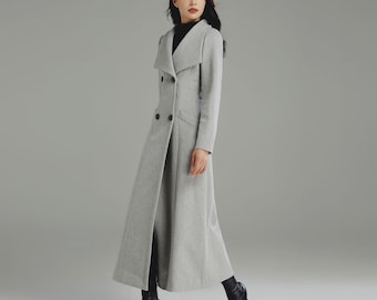 Wool Maxi Coat / Dark Gray スーパーロングコート Wool Maxi Coat - Dark Grey - Coats - & Other Stories BE