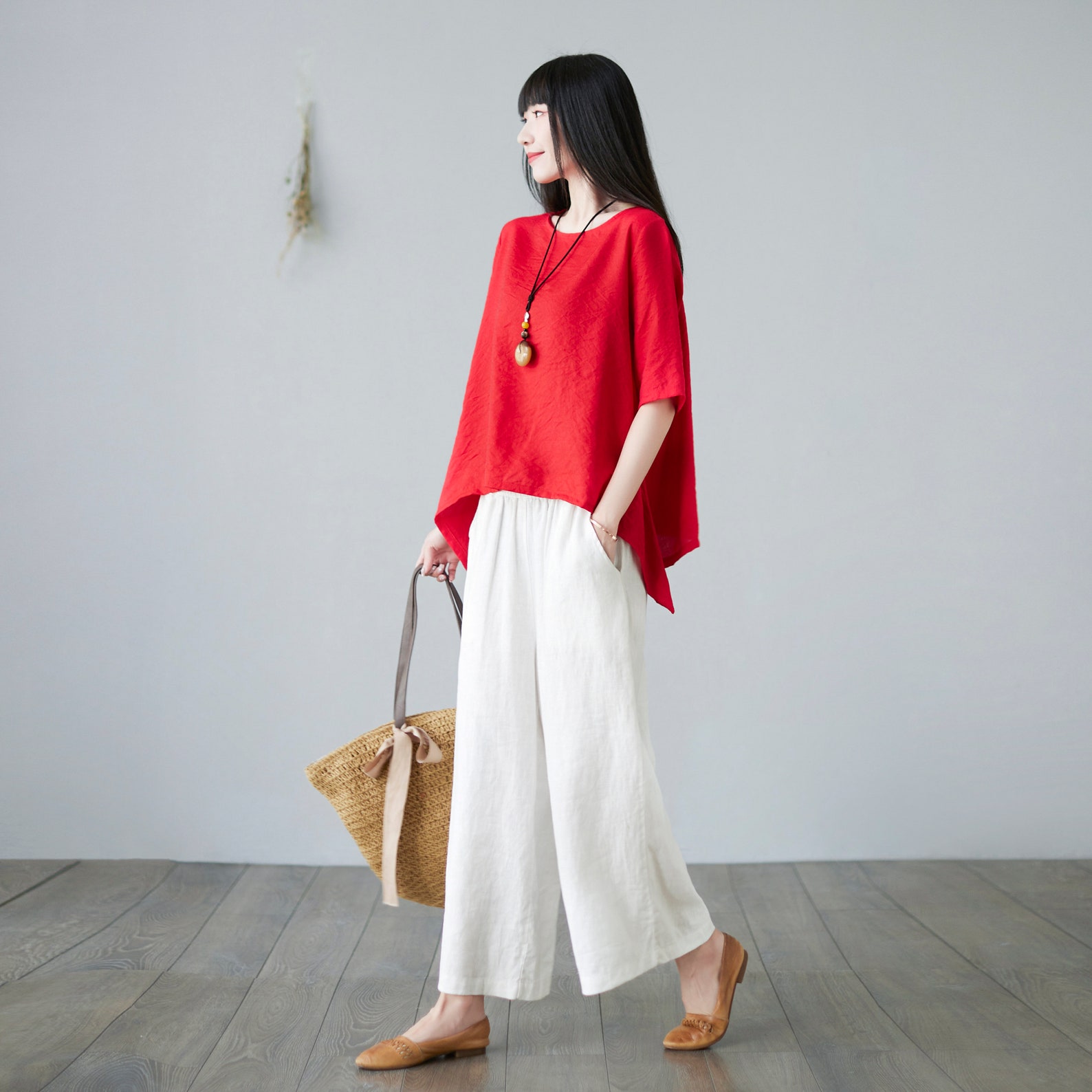 White Linen Tops Asymmetrical Linen Tops Plus Size Linen Etsy