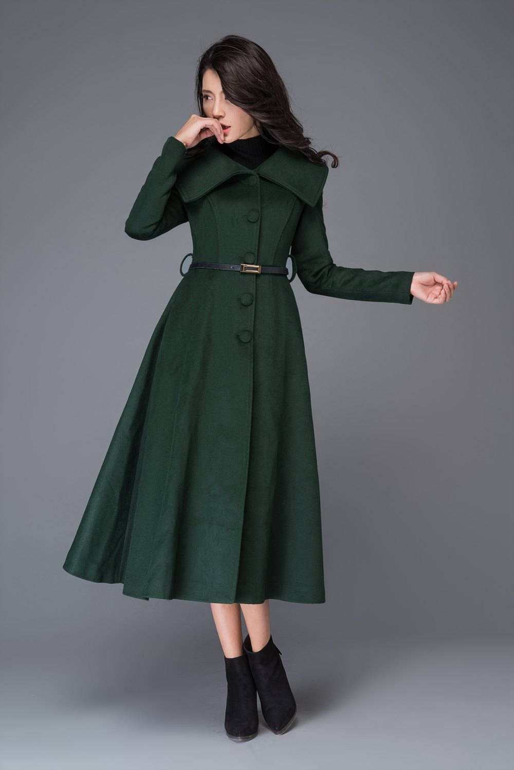 ☆GREENBUTTER☆ [HANDMADE] [HANDMADE] BELTED SLIT WOOL COAT Designer fashion, Seoul-fully created | W Concept