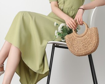 【関税込み】We11done グリーン ポリエステル ドレス Green Polyester Dress by We11done on Sale