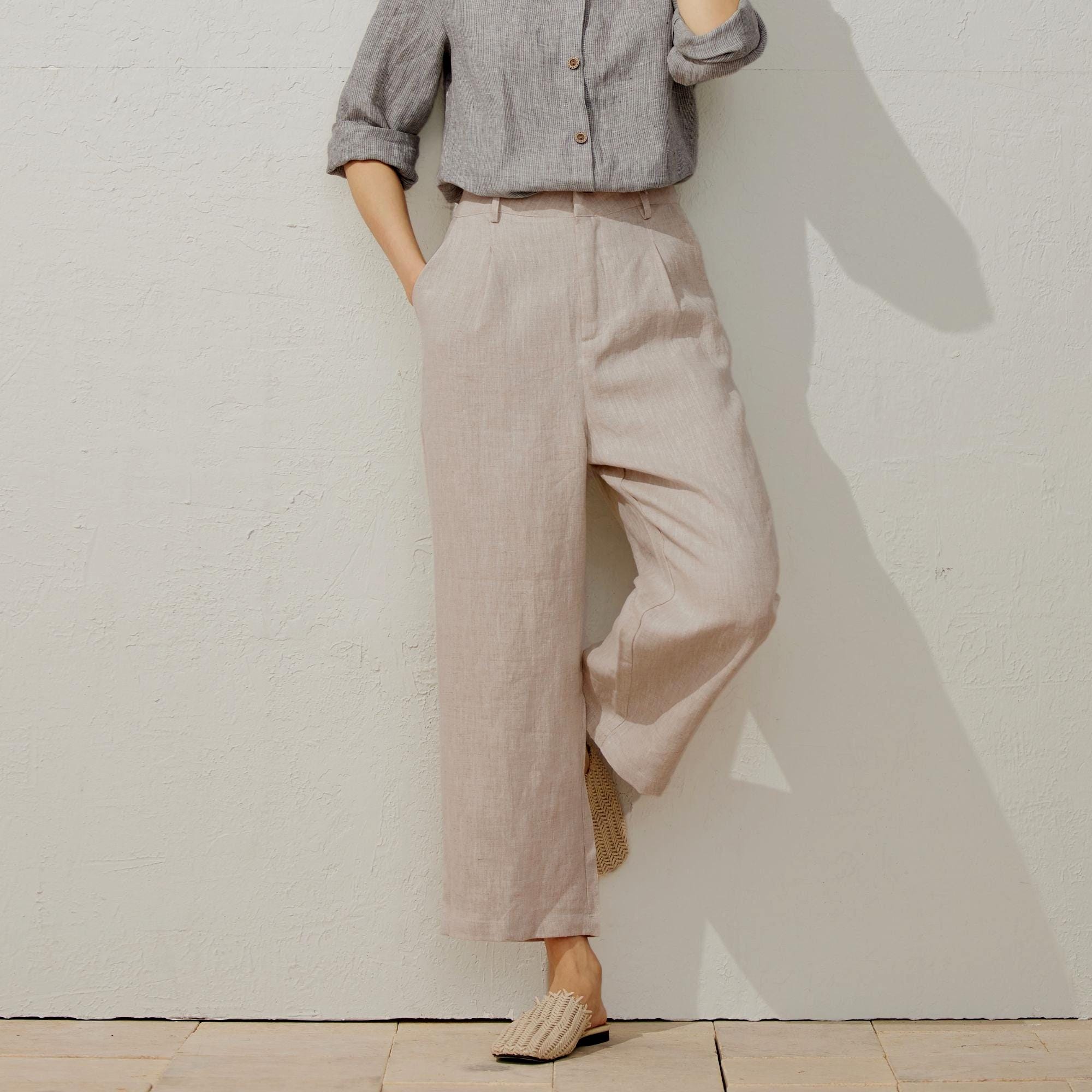 【SCENERITY】Leon Linen Wide Pants Organic Linen Wide-Leg Pant | EILEEN FISHER