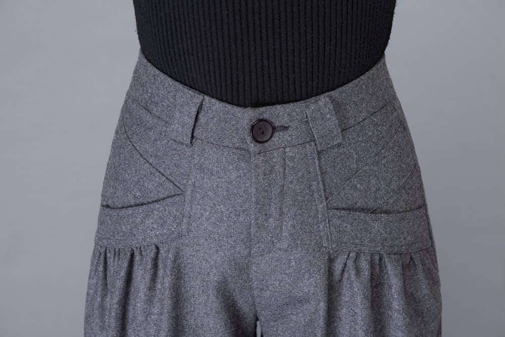 Wool Pants, Long Wool Pants, Winter Pants Women, Warm Pants
