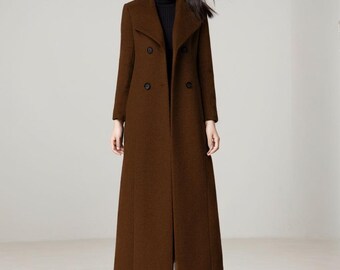 DOUBLE WOOL LONG COAT ブラウン ウール s-l1200.jpg