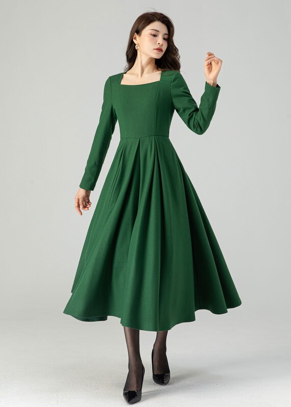 Wool swing sale dress