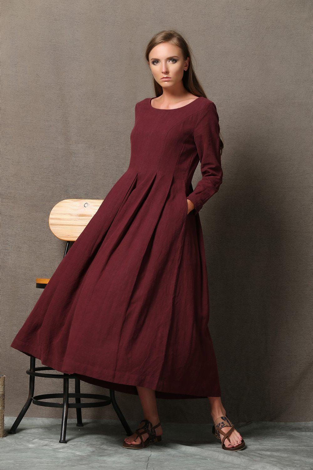 blue dress for baby girl Neither One of US Maxi Dress Burgundy main image 0