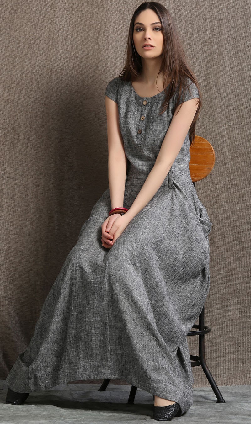 ワンピース GLANSHIRT GREY LINEN DRESS Glanshirt Linen Dress | Grey | FARFETCH