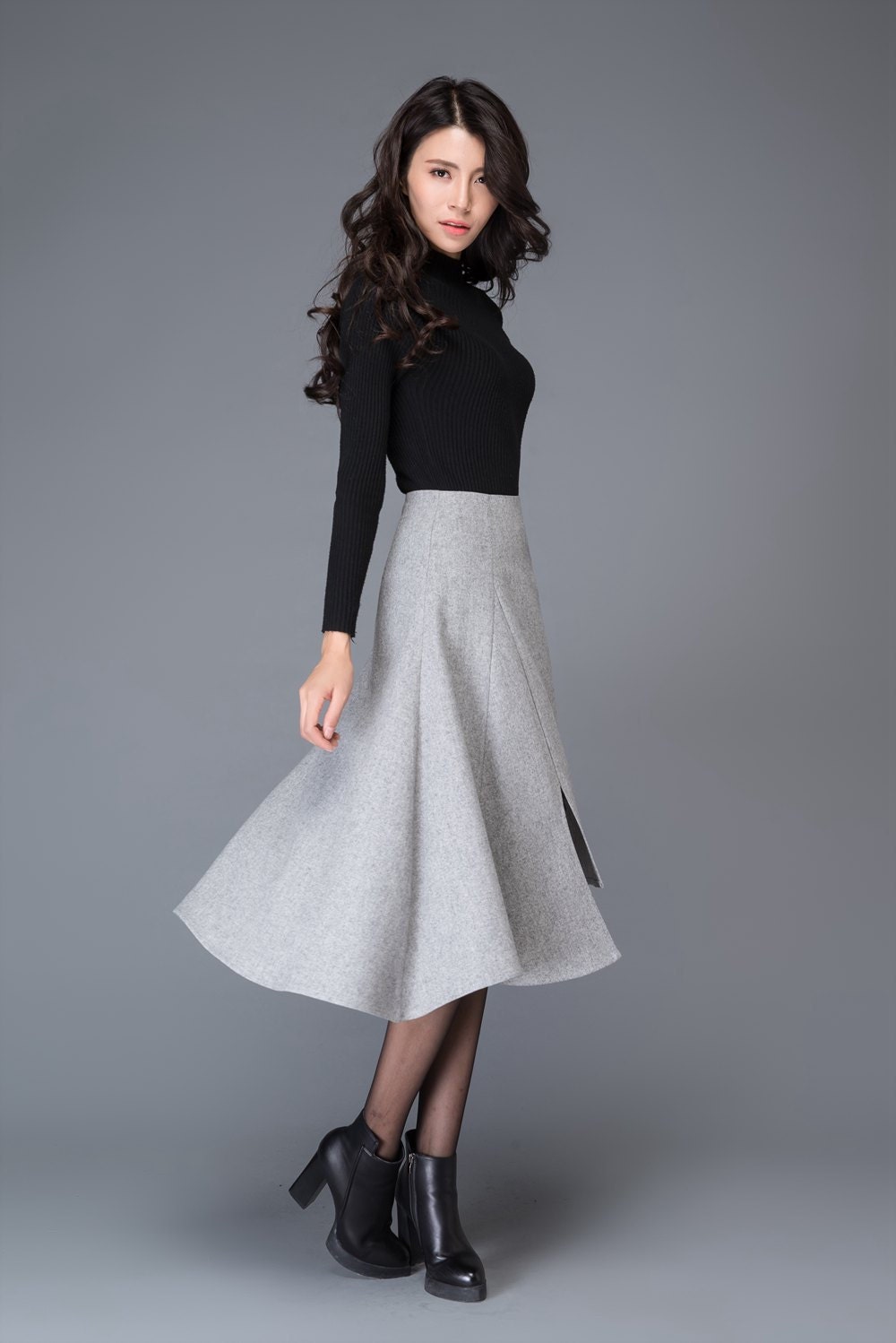 Wool Winter Skirt in Beige (skirt only)