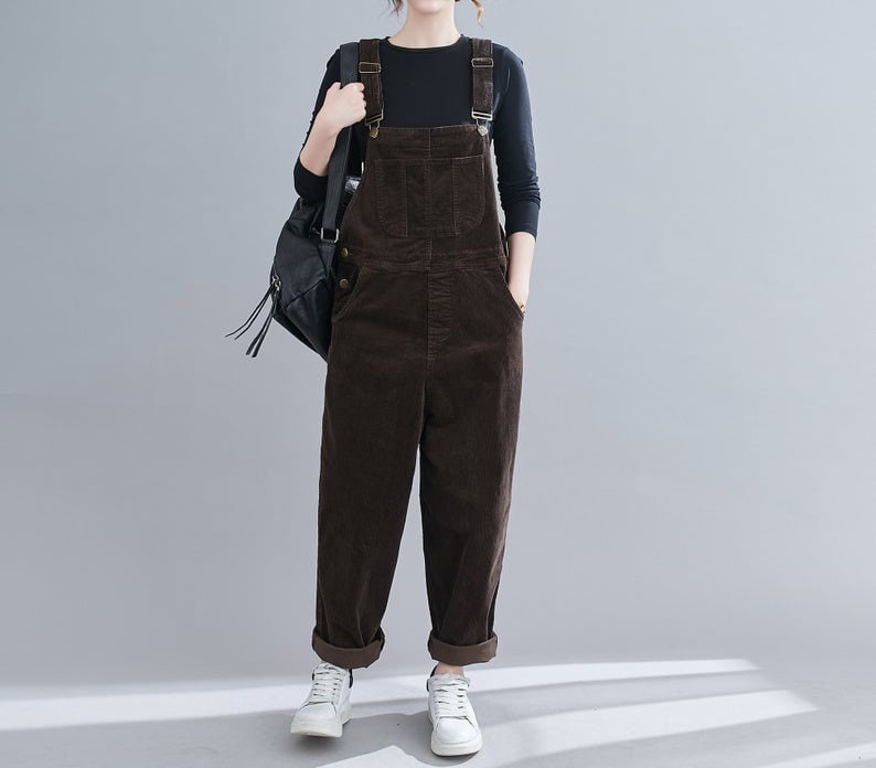 Womens Corduroy Overalls Green Overalls Plus Size Overalls Etsy