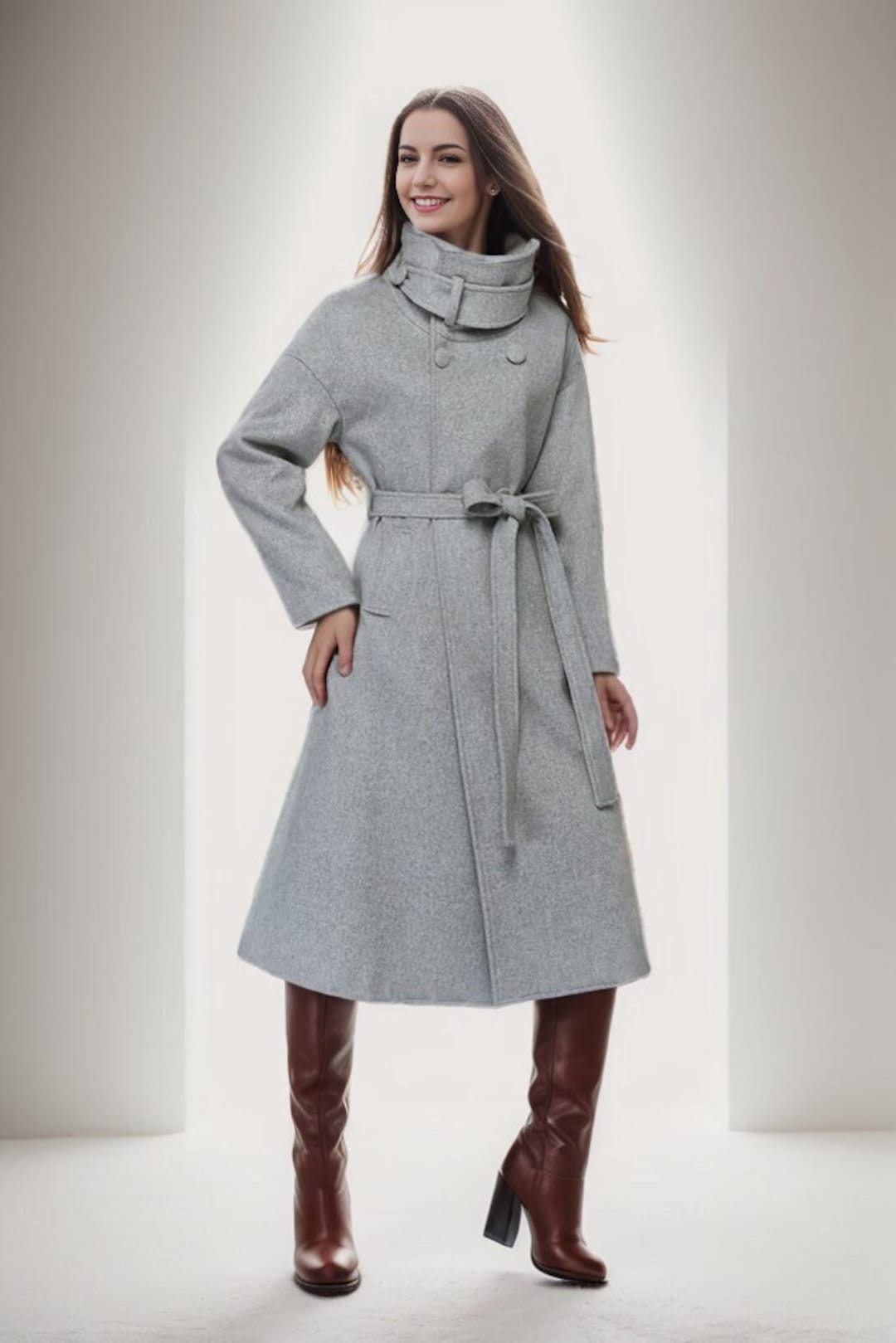 Midi Wool Coat, Wool Coat Women, Gray Wool Coat, Womens Coats, Trench Coat, Winter Coat, Oversized Wool Coat, Belt Wool Coat, Ylistyle C961 - Etsy Midi Wool Coat, Wool Coat Women, Gray Wool Coat, Womens Coats, Trench Coat, Winter Coat, Oversized Wool Coat, Belt Wool Coat, Ylistyle C961 - Etsy
