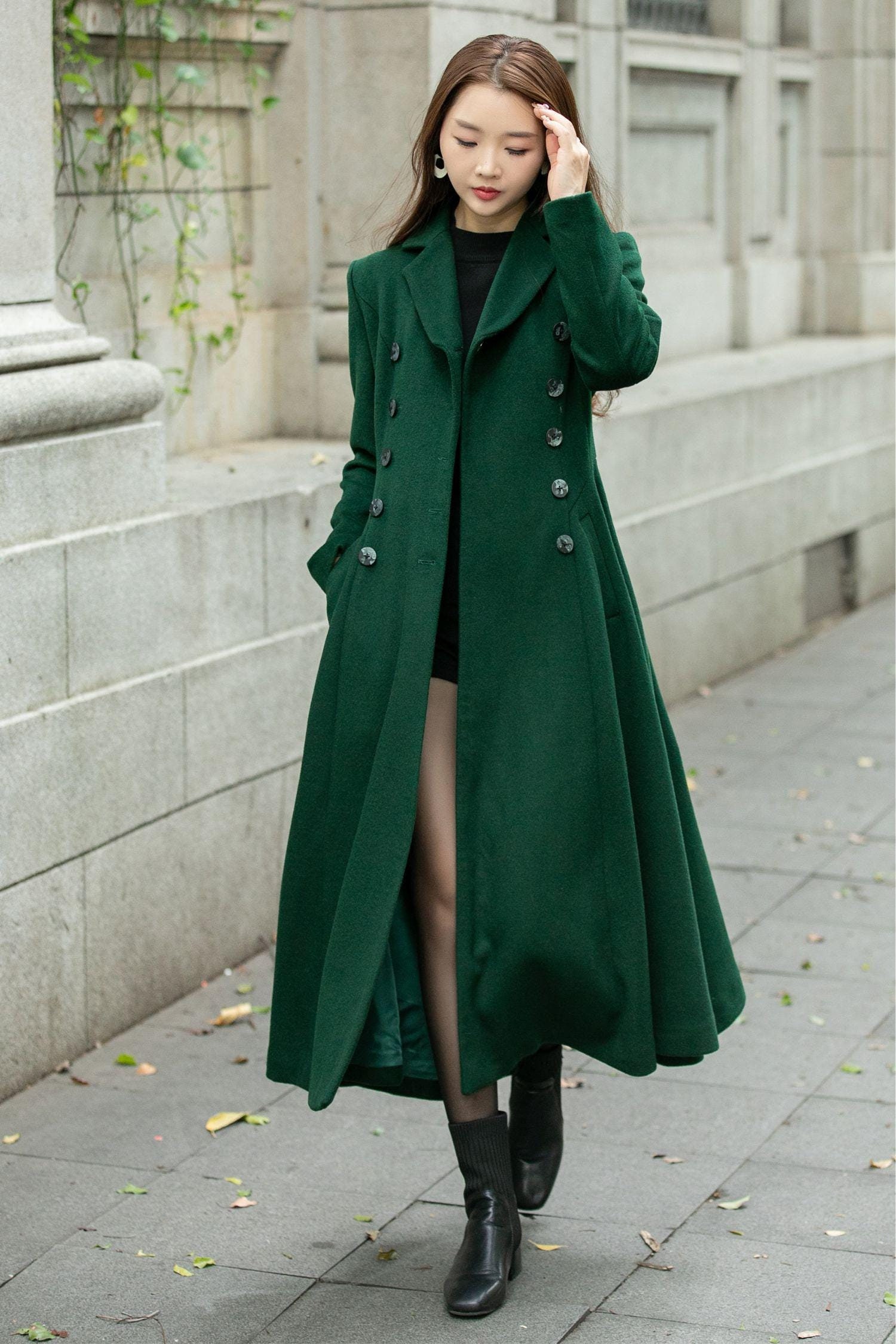 Kelly Green Coat Etsy