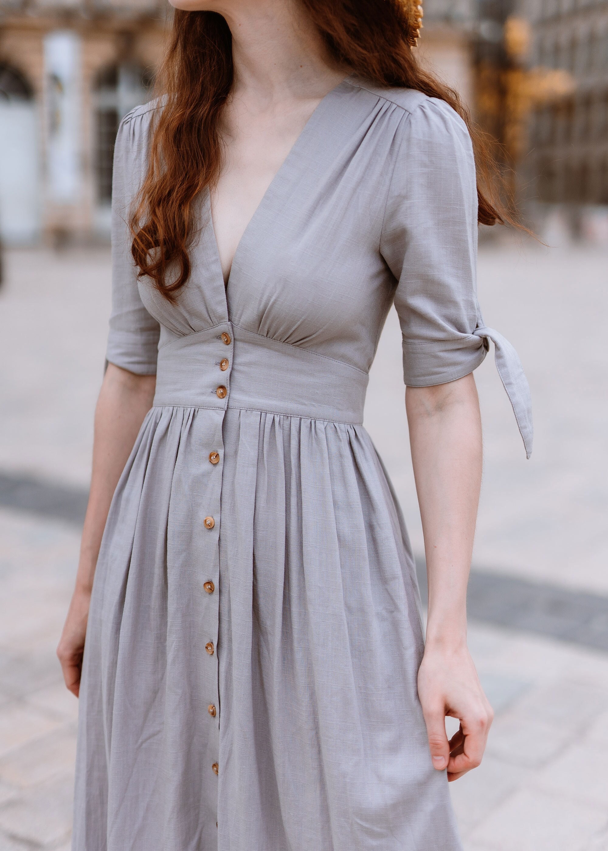 dress with buttons