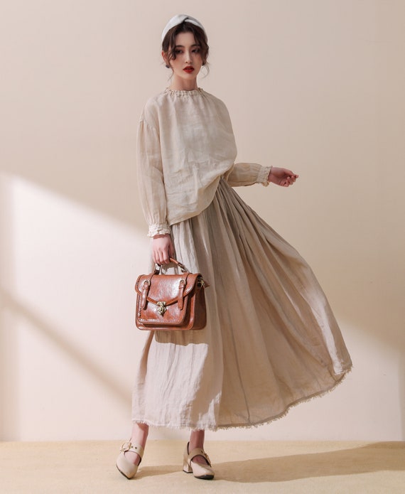 Jasper Top in Beige Linen main image 0