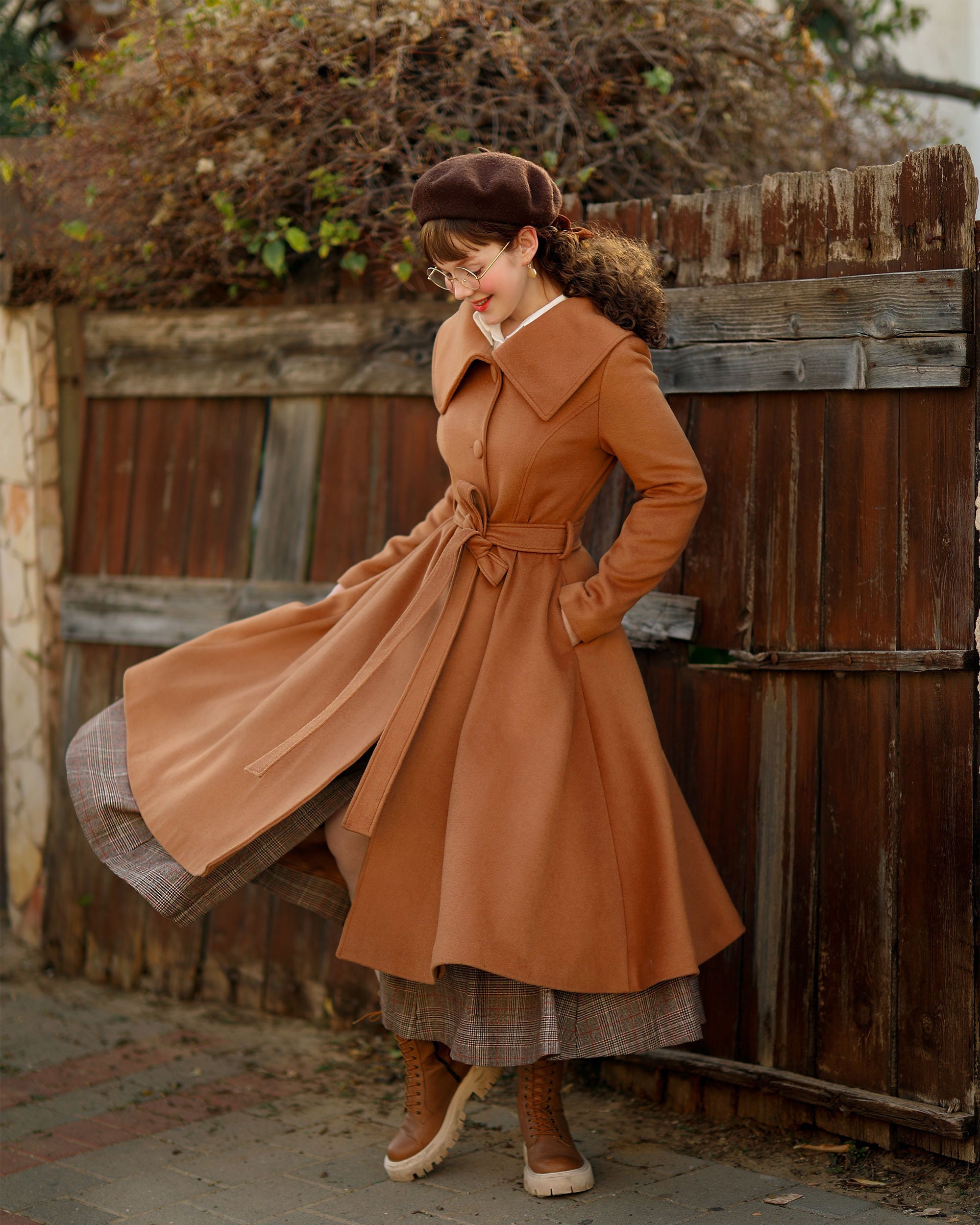 Wool Coat, Brown Princess Coat, Womens Coat, Long Jacket for Wool Coat, Brown Princess Coat, Womens Coat, Long Jacket for