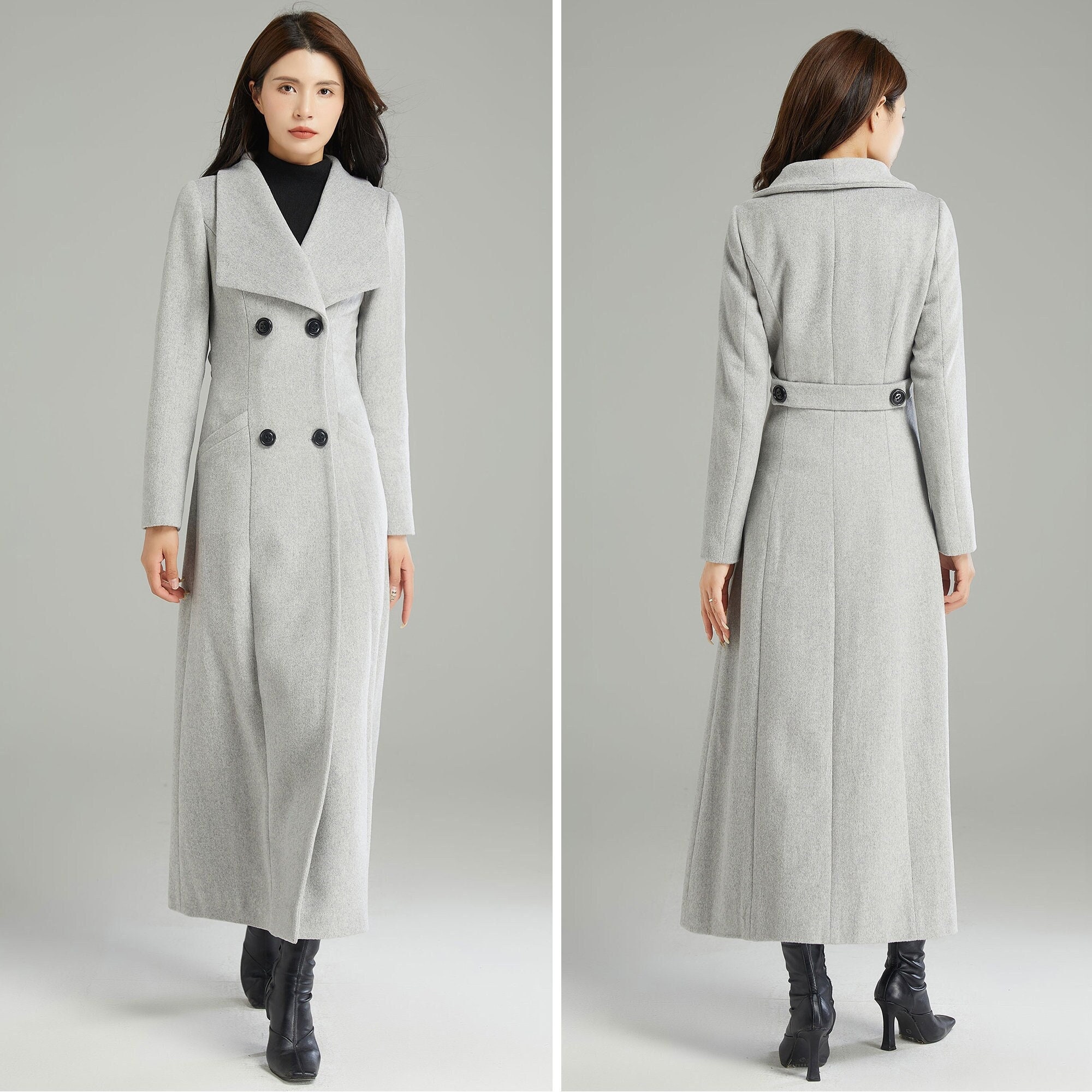 Wool Coat, Black Coat, Swing Coat, Long Coat, Long Coat Dress, Winter Coat  Women, Princess Coat, Fall Coat Women, Coat With Pockets C1019 -   Sweden